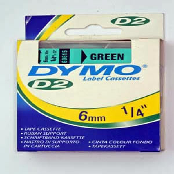 DYMO 6mm Green D2 Tape 60615 D2 Etiketten erstellendes Band