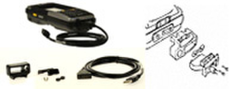 Psion Tether -> USB Device 1.2м Черный кабель USB