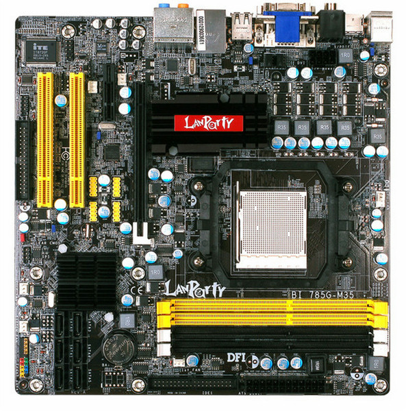 DFI BI-785G-M35 AMD 785G Buchse AM3 Micro ATX Motherboard