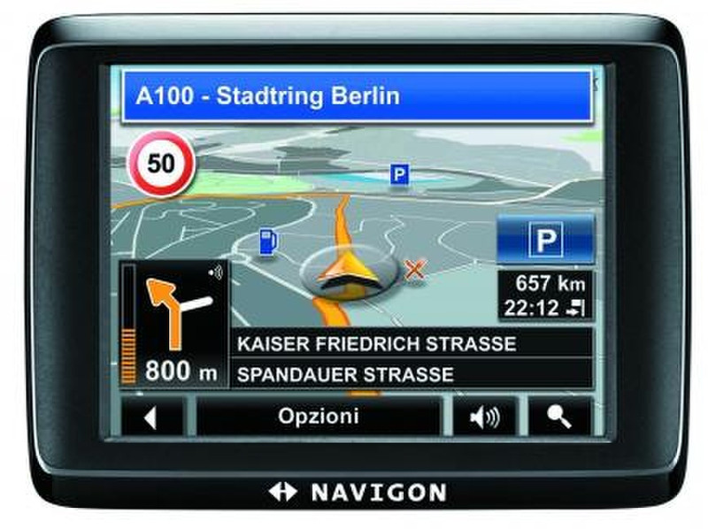 Navigon 1400 Fixed 3.5Zoll Touchscreen 128g Schwarz Navigationssystem