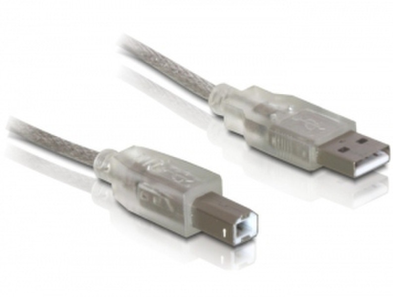 DeLOCK Cable USB 2.0 A-B - 0.5m 0.5м USB A USB B Серый кабель USB