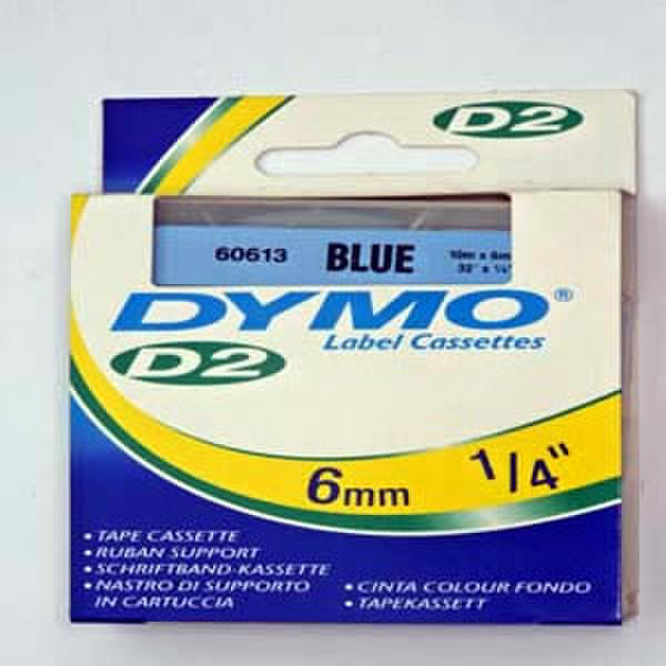 DYMO 6mm Blue D2 Tape 60613 D2 Etiketten erstellendes Band