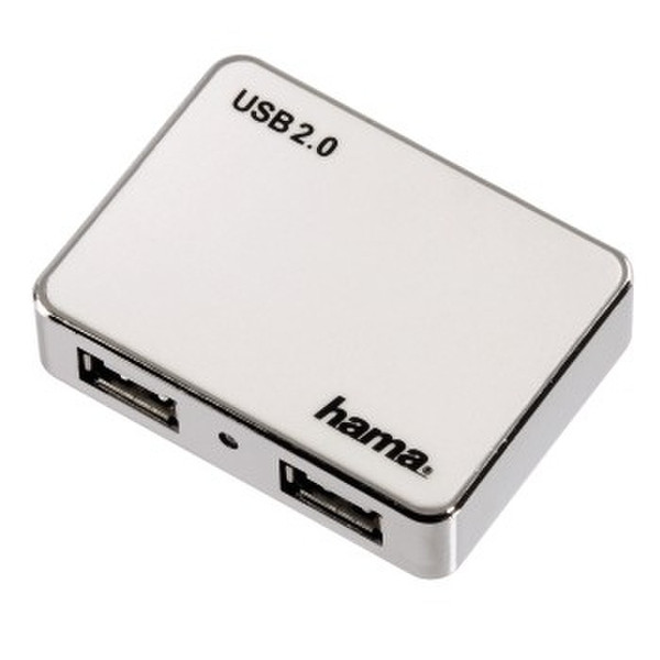 Hama USB 2.0 Hub 1:4 480Мбит/с Слоновая кость хаб-разветвитель