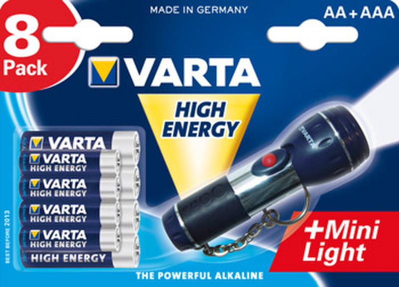 Varta Mini Light + High Energy AA 4 - pack & AAA 4 - pack Mehrfarben