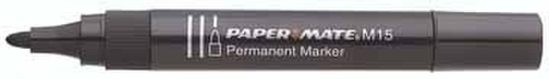 Papermate P.marker round, M15, Black, 12 перманентная маркер