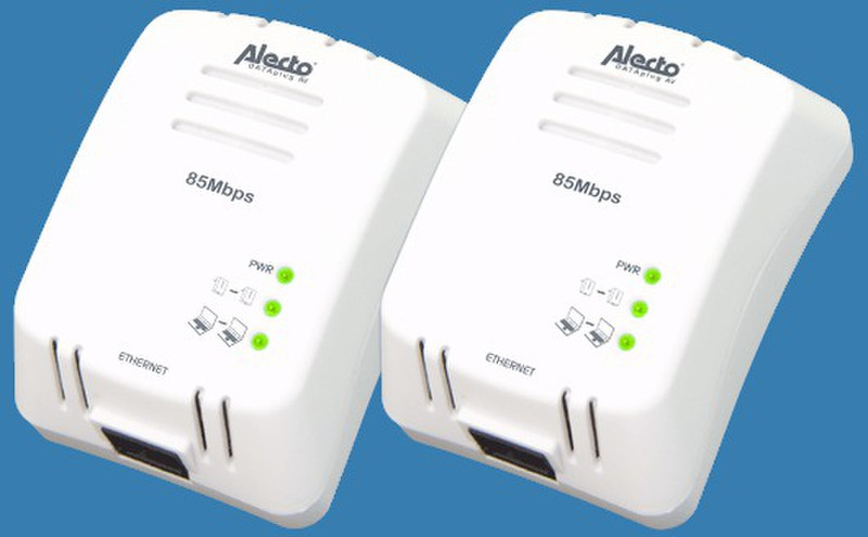 Alecto Homeplug 85 mbps, TwinSet 85Mbit/s Netzwerkkarte