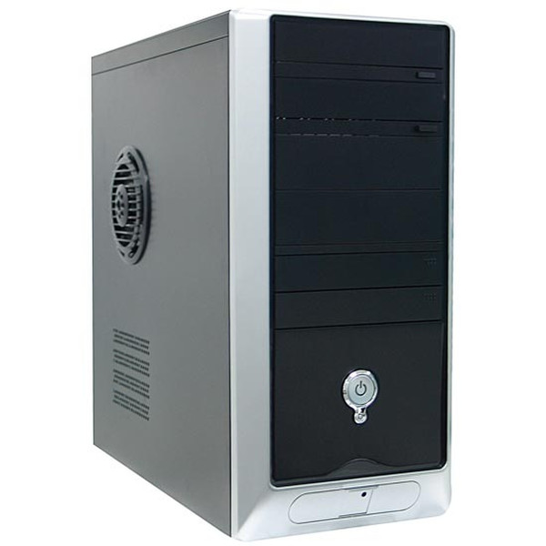 MyCom Intel Q8300 PC 2.5GHz Q8300 Midi Tower Schwarz, Silber PC