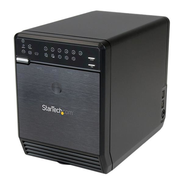 StarTech.com 4 Bay Festplattengehäuse mit eSATA, USB und FireWire 8,9 cm (3,5