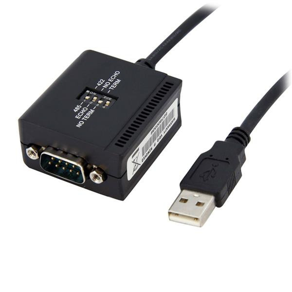 StarTech.com RS422 RS485 USB Cable Adapter DB9 M USB-A FM Черный кабельный разъем/переходник