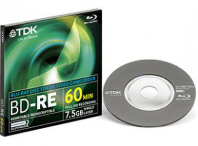 TDK T78014 7.5ГБ BD-RE 1шт чистые Blu-ray диски