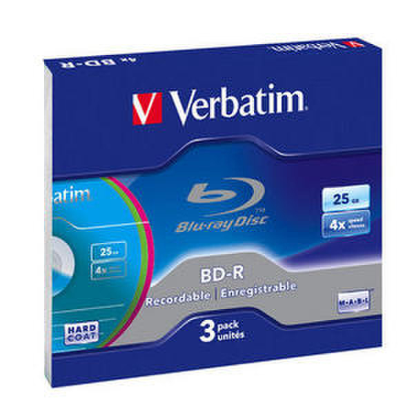 Verbatim D-R SL 25GB 4x Colour 3pk 25GB BD-R 3Stück(e)