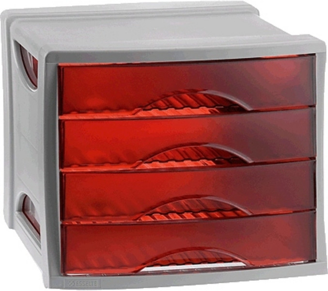 Esselte INTEGO Drawer Filing Cabinet Красный настольный канцелярский лоток