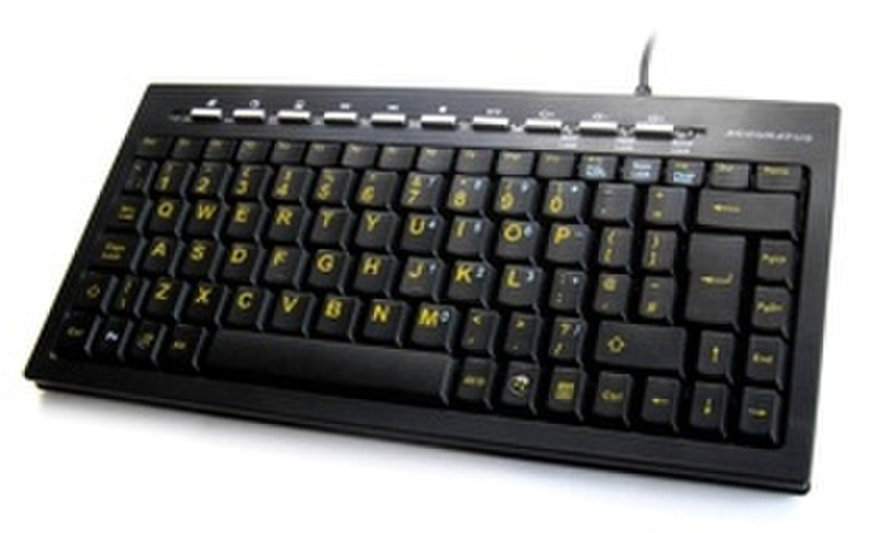 Ceratech miniHIVIS - USB Mini Multimedia Keyboard USB QWERTY Black keyboard