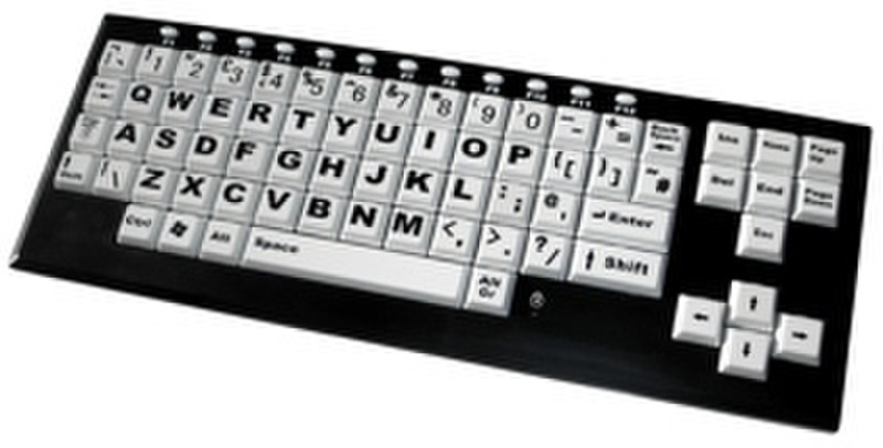 Ceratech USB + 2 Port USB HUB Keyboard USB QWERTY Black keyboard