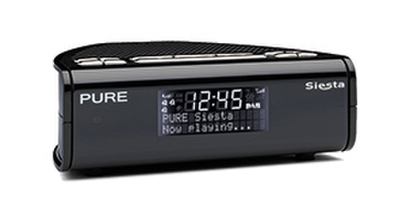 Pure Siesta DAB/FM Clock Radio Часы Цифровой Черный радиоприемник