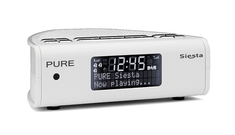 Pure Siesta DAB/FM Clock Radio Часы Цифровой Белый радиоприемник