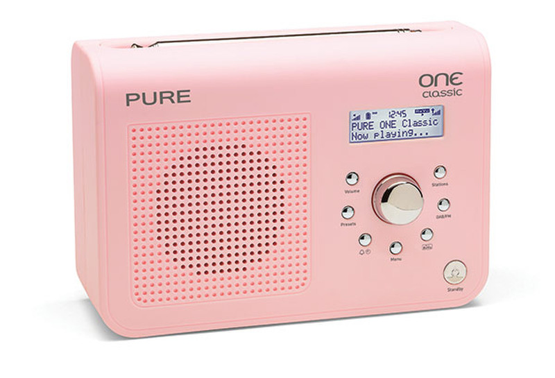 Pure ONE Classic Портативный Цифровой Розовый радиоприемник