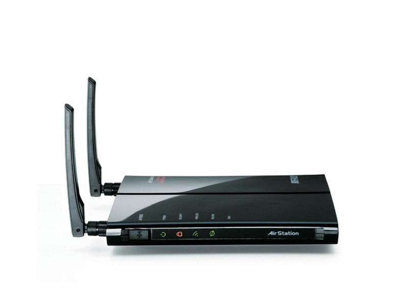 Buffalo Wireless-N 300Mbps Fast Ethernet Черный wireless router