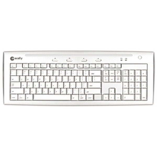 Macally IKEY5V2, UK USB QWERTY White keyboard