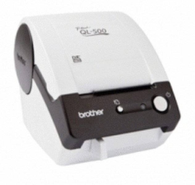 Brother QL-500BW Прямая термопечать 300 x 300dpi Черный, Белый устройство печати этикеток/СD-дисков