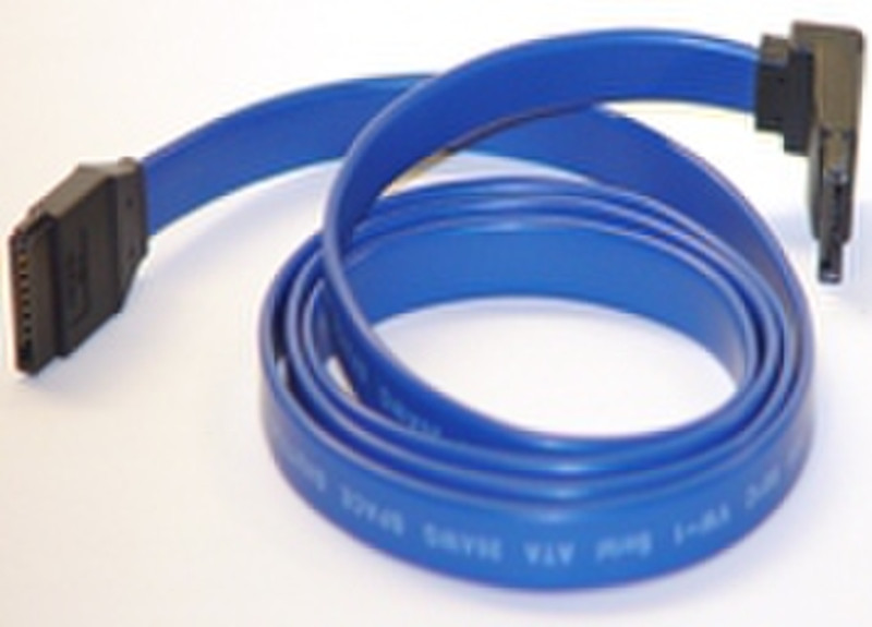 Adaptec Serial ATA Cable 7P-7P 0.5m, Right Angled to Straight Connector 0.5м Синий кабель SATA