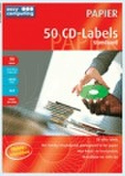 Easy Computing CD Labels 50шт самоклеящийся ярлык