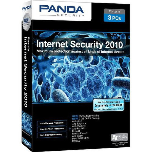 Formjet Innovations Panda Internet Security 2010 3user(s) 1year(s) English