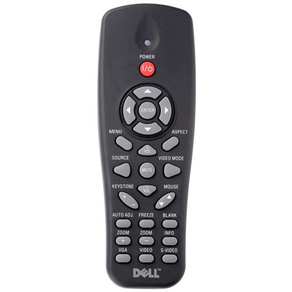 DELL 1210S/1410X/1510X Projector Remote Control Black remote control
