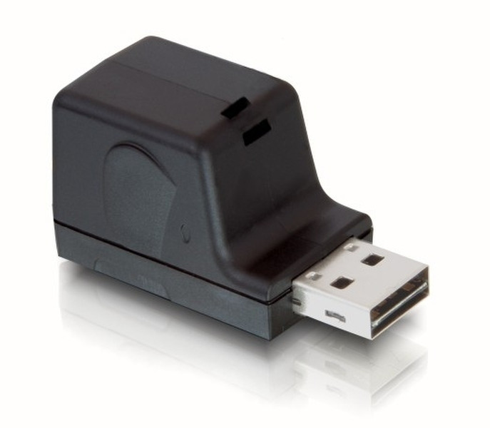 DeLOCK 2x port USB 2.0 Hub with Card reader USB 2.0 Черный устройство для чтения карт флэш-памяти