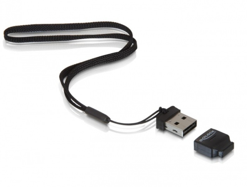 DeLOCK USB 2.0 Card Reader micro SD/micro SDHC USB 2.0 Черный устройство для чтения карт флэш-памяти