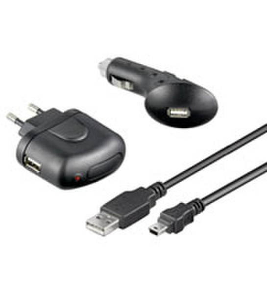 Wentronic TRA KIT mini-USB 500mA 3in1 Schwarz Netzteil & Spannungsumwandler