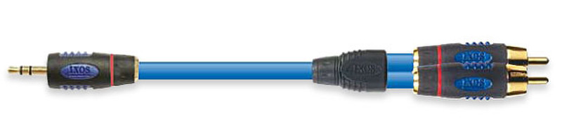 IXOS Twisted-Pair 1/8” - 2 RCA Adapter 2 x RCA 1/8” Синий кабельный разъем/переходник