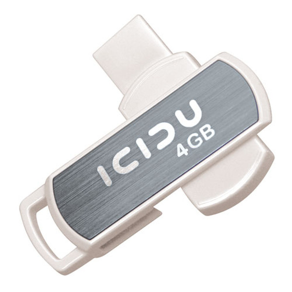 ICIDU Pivot Flash Drive 4GB 4GB USB 2.0 Typ A Schwarz, Weiß USB-Stick