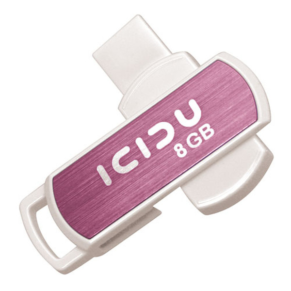 ICIDU Pivot Flash Drive 8GB 8ГБ USB 2.0 Тип -A Розовый USB флеш накопитель