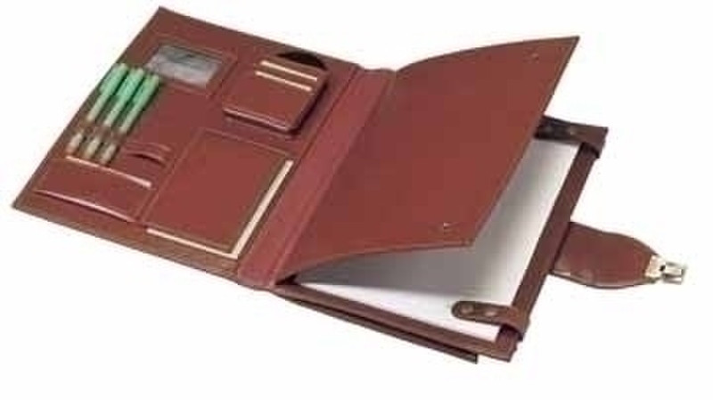 Rillstab Writing case Barcelona A4 Leather Brown personal organizer