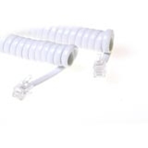 Advanced Cable Technology Coiled phonehorn cable 1.5m White telephony cable
