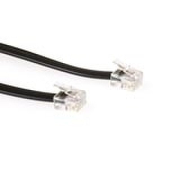 Advanced Cable Technology Modular telephone cable RJ-12/RJ-12 5м Черный телефонный кабель