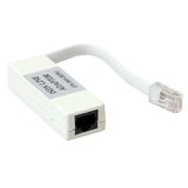 Intronics ISDN coupler male-female RJ-45 RJ-45 White cable interface/gender adapter