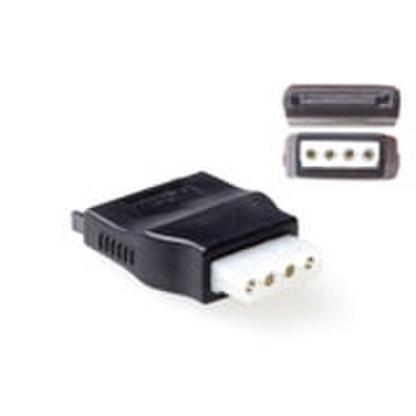 Intronics AB3196 S-ATA 15-pin Molex 4-pin Schwarz, Weiß Kabelschnittstellen-/adapter