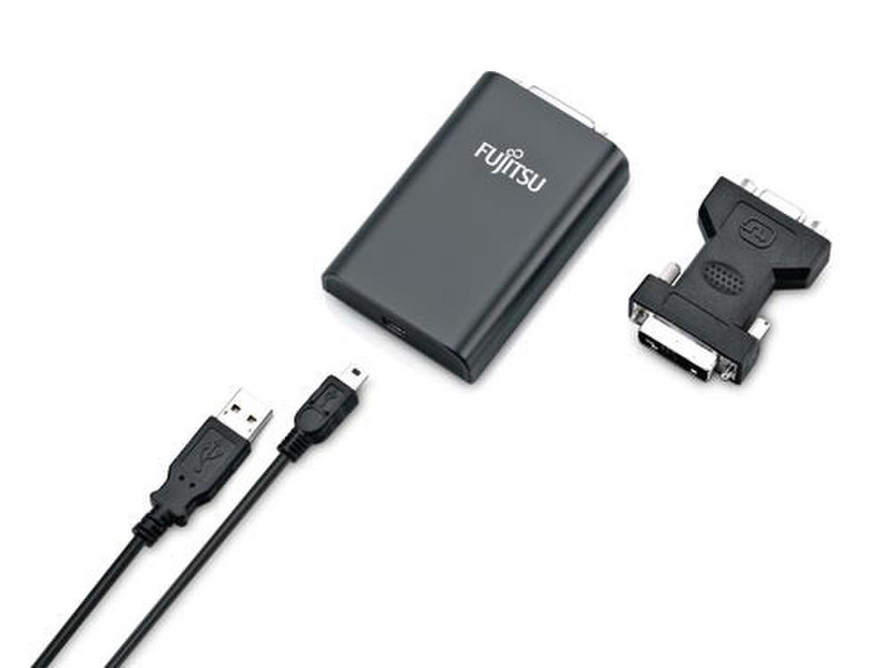 Fujitsu S26391-F6099-L400 USB 2.0 DVI Schwarz Kabelschnittstellen-/adapter