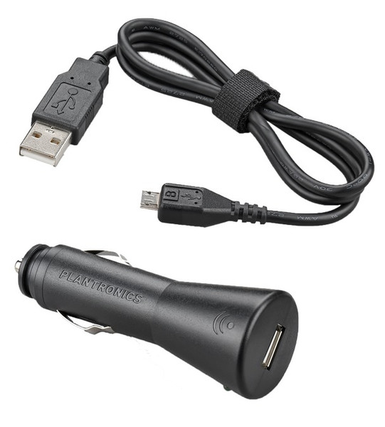 Plantronics Vehicle Power Charger with Micro USB Black mobile device charger