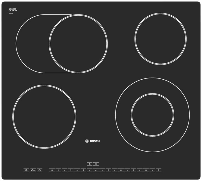 Bosch PKN601N14D Eingebaut Ceramic hob Schwarz Kochfeld