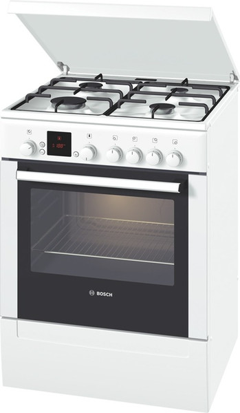 Bosch Gas-elektrofornuis Freistehend Combi hob Weiß