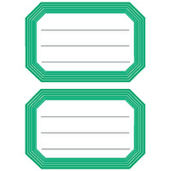 HERMA Book labels 82x55mm green frame lined 6 sh. decorative sticker