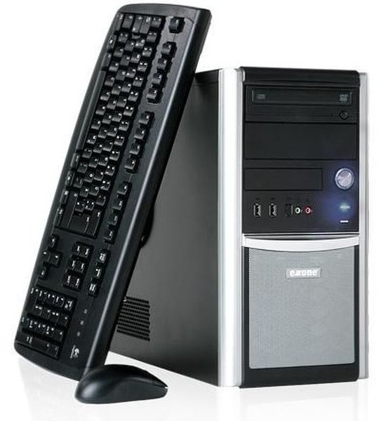 Extra Computer exone BUSINESS 1200 Q8200 2.33GHz Q8200 Mini Tower Schwarz, Silber PC