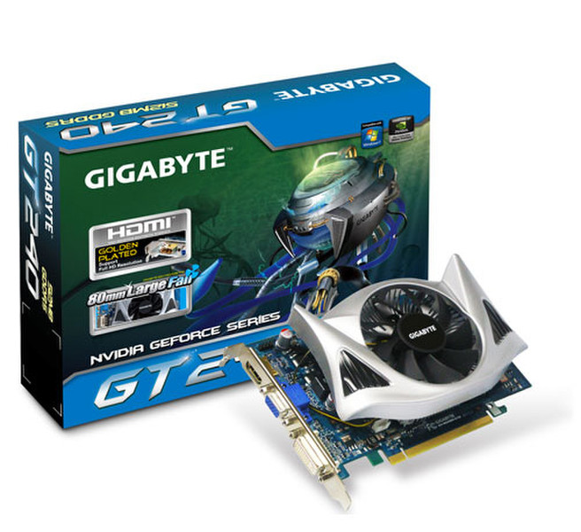 Gigabyte GV-N240D5-512I GeForce GT 240 GDDR5 graphics card