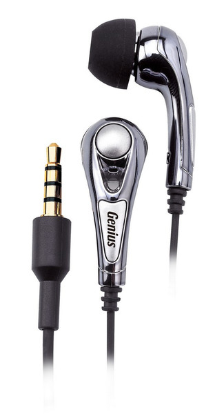 Genius HS-200 Gold In-ear Binaural Wired Silver mobile headset