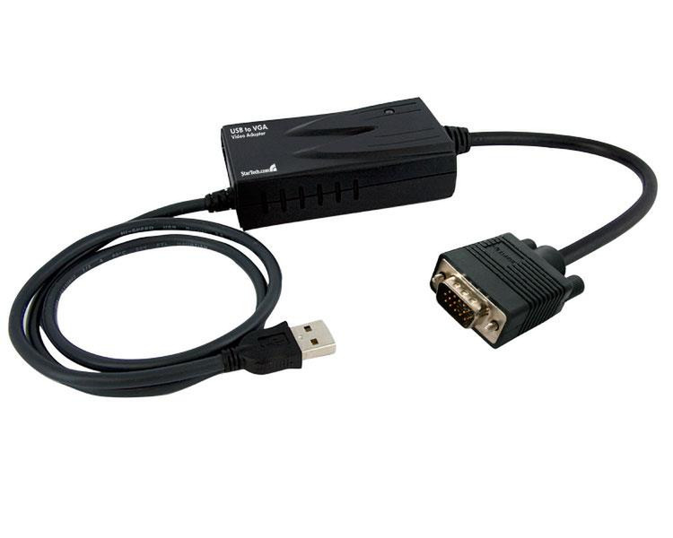 StarTech.com USB2VGAMM6 USB Type A M DB15 M Черный кабельный разъем/переходник