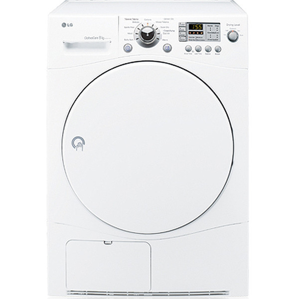 LG RC8011A1 freestanding Front-load 8kg White tumble dryer