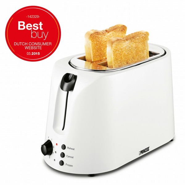 Princess Croque Monsieur Cool White 2slice(s) 1000W White toaster